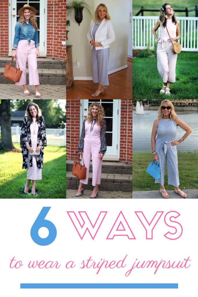 6 Ways to Wear a Striped Jumpsuit (from Amazon) from Day to Evening ...
