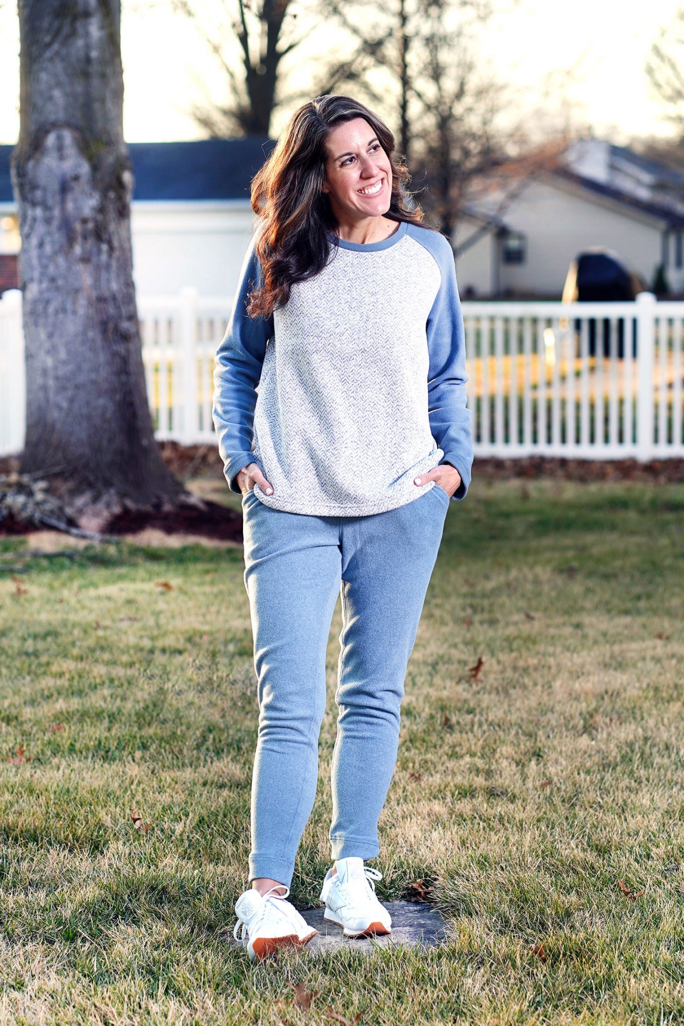 Beating the Winter Blues in this Cozy Outfit - Curly Crafty Mom