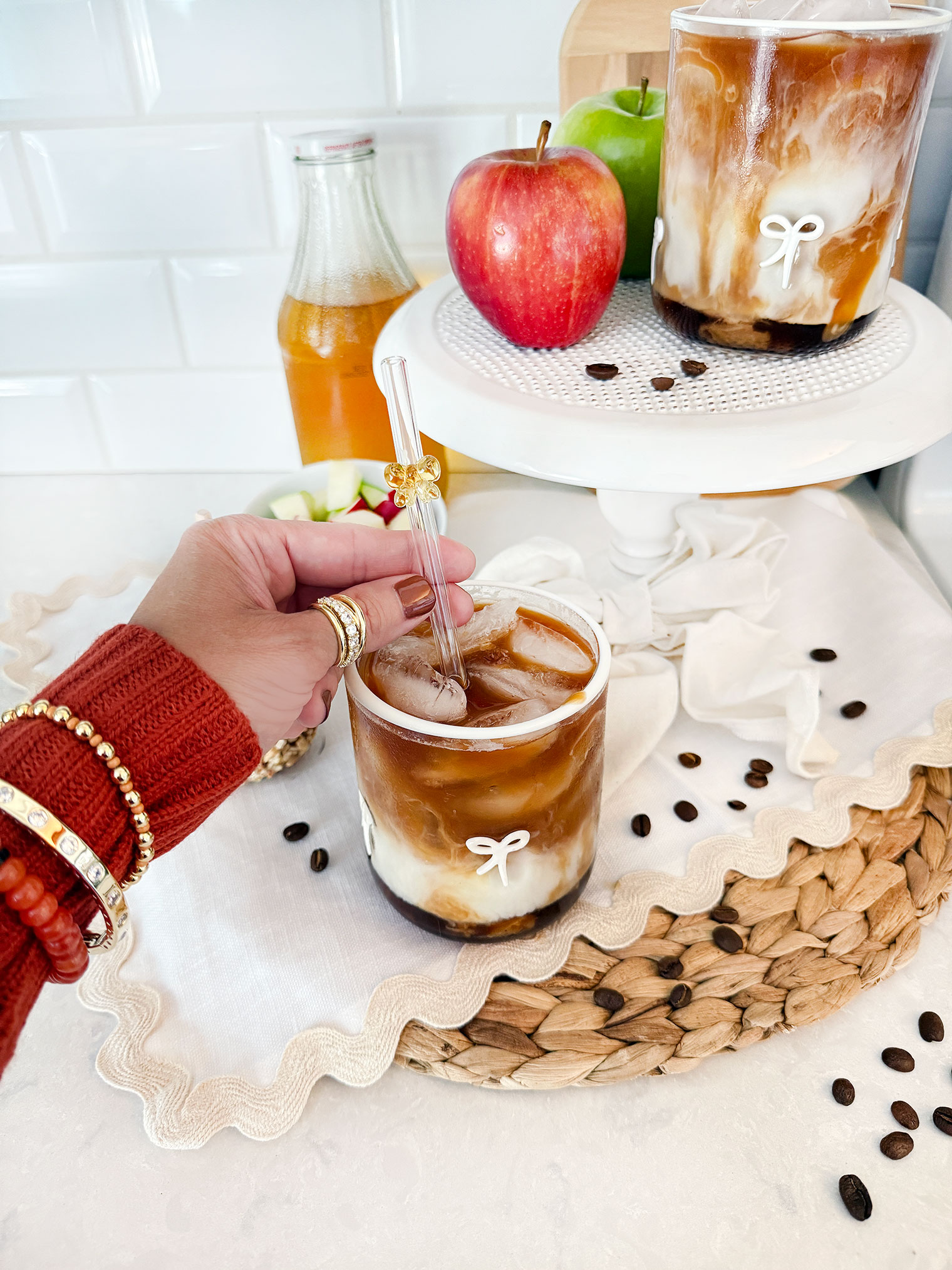 All the Fall Feels: Iced Apple Crisp Macchiato with Oat Milk