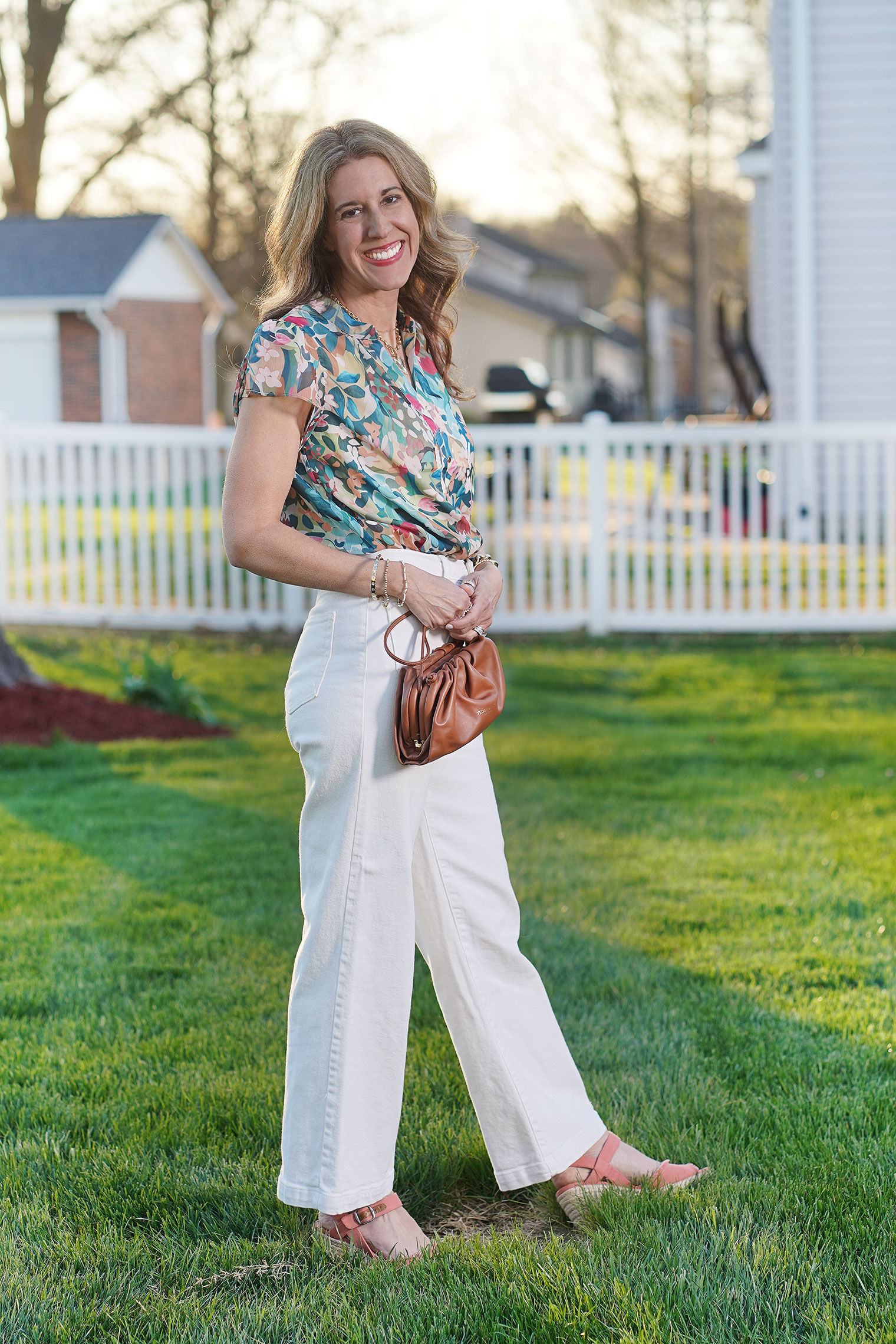 Affordable Spring Fashion: Zesica Printed Top Outfit + Belted Floral Dress