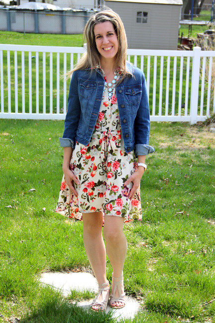 Floral-Dress-with-Jean-Jacket