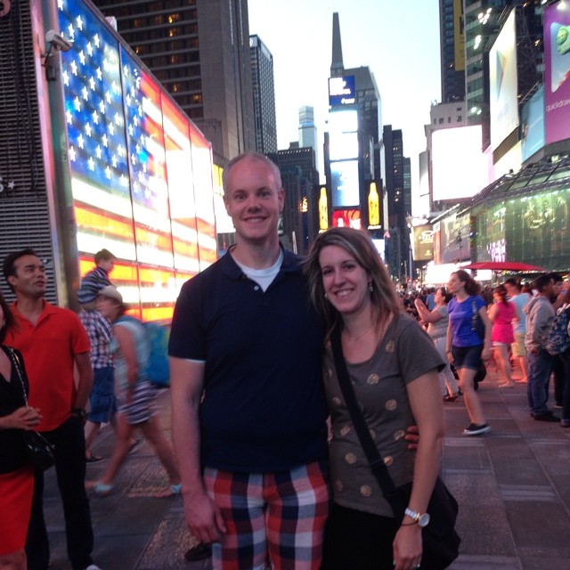 Our obligatory Times Square photo without one of the creepy dressed up people.