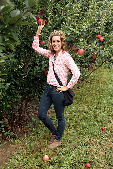 Me-picking-an-apple