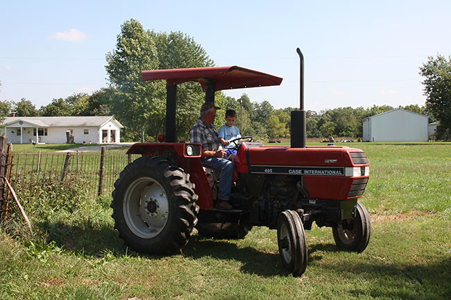 Nat-on-tractor