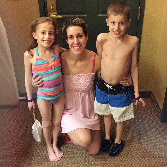 Well, we got a long stretch of pool time in before bed time tonight. Autumn was so tired she literally fell asleep in my arms after we had pizza in our room tonight. Poor tired thing!! Hoping we get to leave tomorrow, darn blizzard needs to stay away from