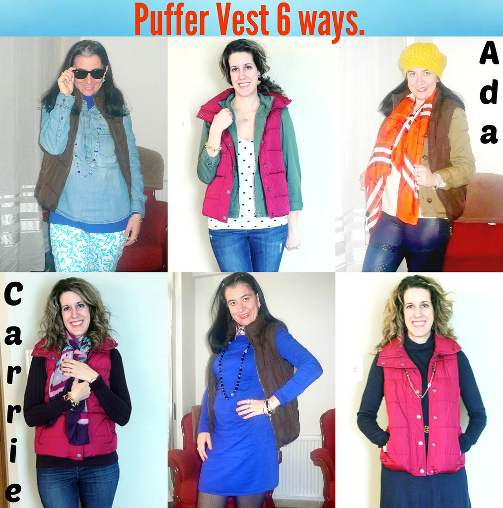 Puffer Vest 6-way Collage