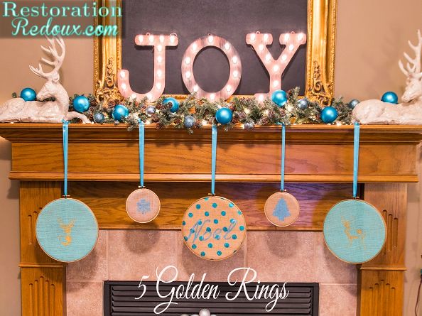 diy-5-golden-rings-christmas-decorations-crafts-fireplaces-mantels