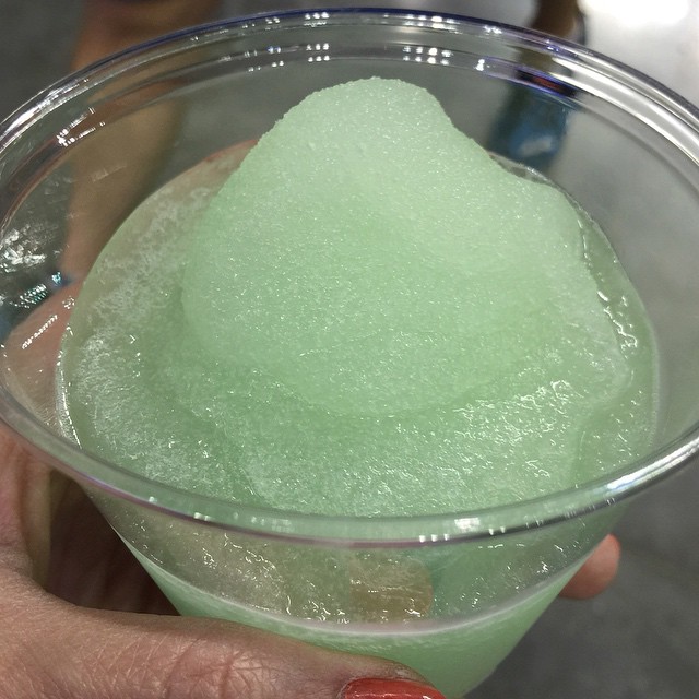 Free wine slushy from the STL Go! Running expo. Yum, yum!!