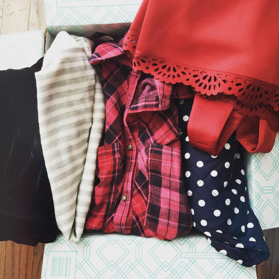Got my latest @stitchfix box today and I love, love, love it... And, I asked for a red dress for Valentine's Day and they followed through! Can't wait to share these on the blog next Thursday! Stay tuned! #stitchfix #reddress #polkadots #stripes #ohyes