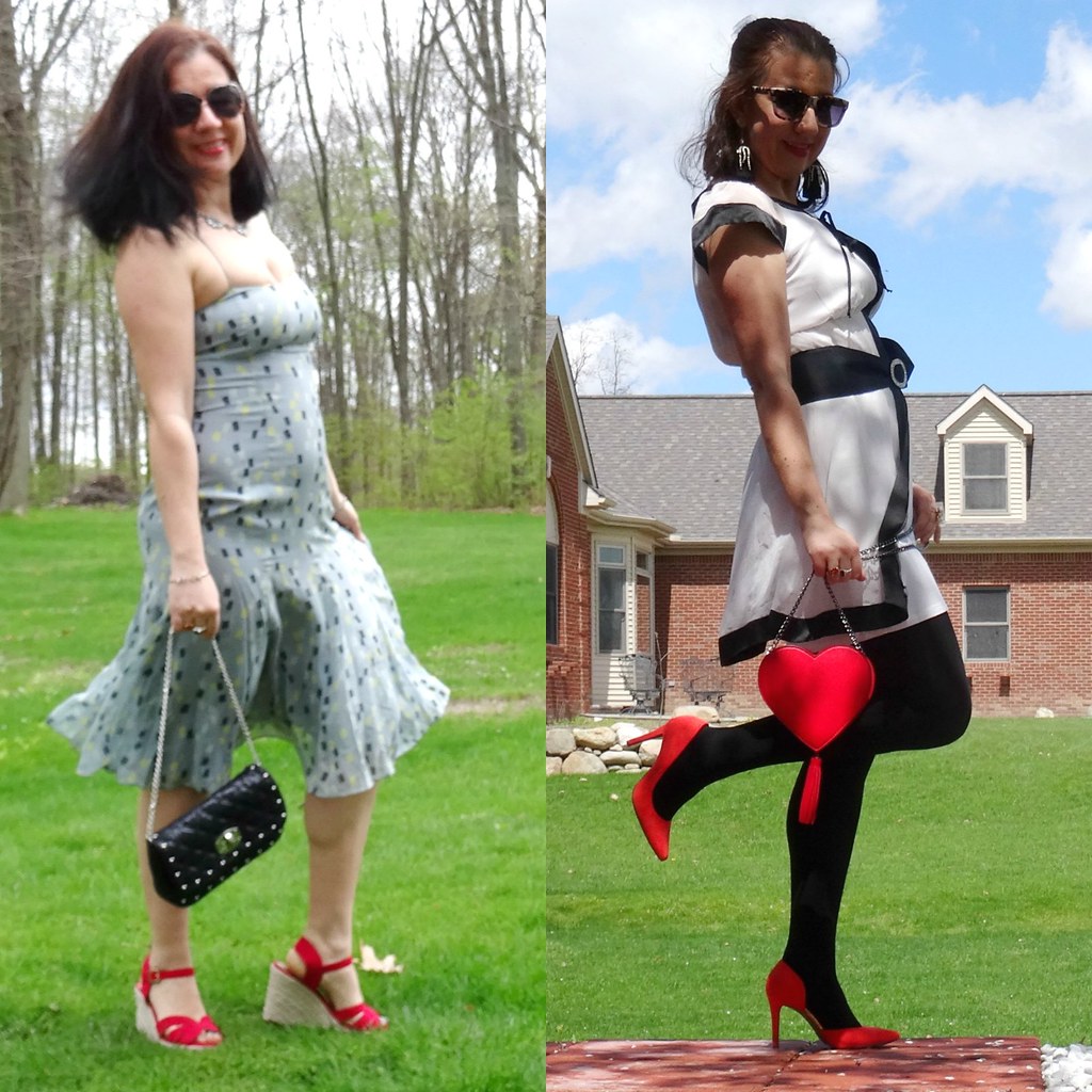Ada of Elegance & Mommyhood - Birthday Dresses with Red Shoes, Thursday Fashion Files Co-Host