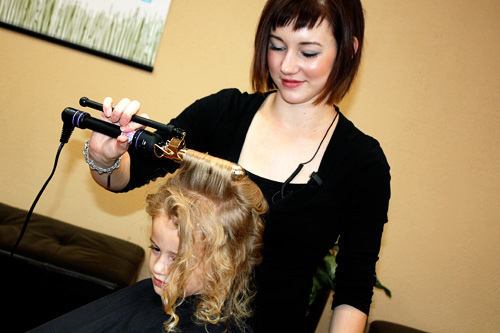 Autumn-getting-hair-done