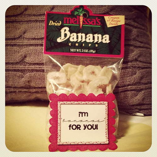 Day 8 of 14 Days of Love! Brian hates real bananas, so I got these!
