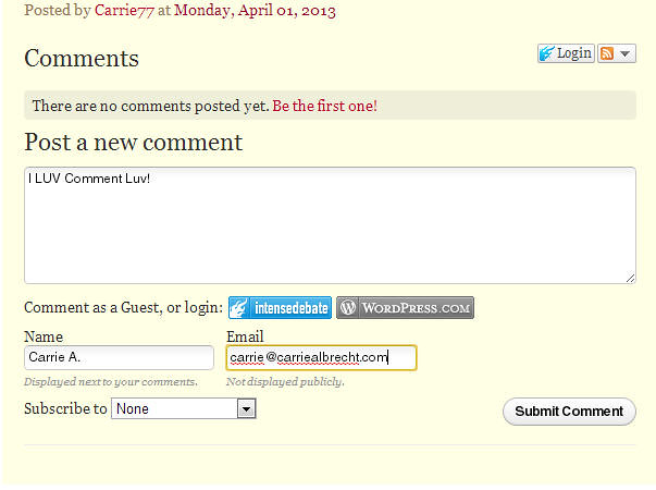 Blog Leaving a Comment