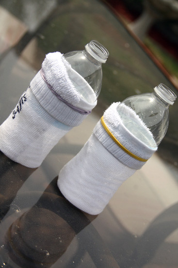 Bottles-with-Socks-on-Them