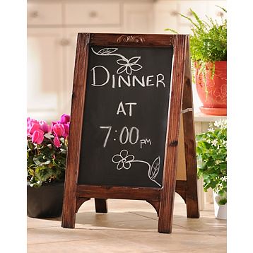 chalkboard easel