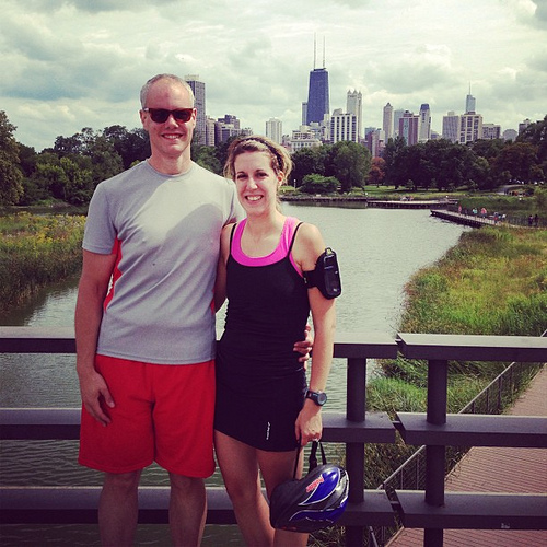 So proud of us! We did it! 4 hour bike tour of Chicago! Def. one of the coolest things I've ever done!